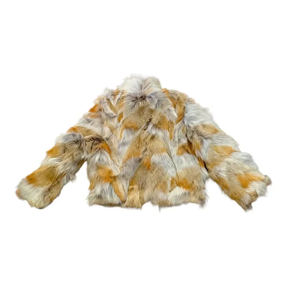 Saks 5th Avenue Fur Salon, coyote blue grey coat, Like New